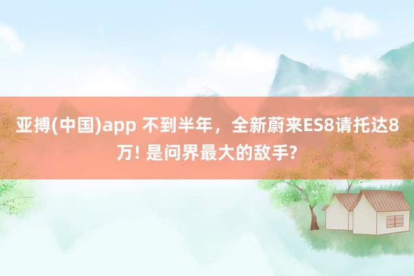 亚搏(中国)app 不到半年，全新蔚来ES8请托达8万! 是问界最大的敌手?